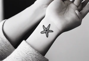 Dainty and delicate Shell/starfish wrist tattoo tattoo idea