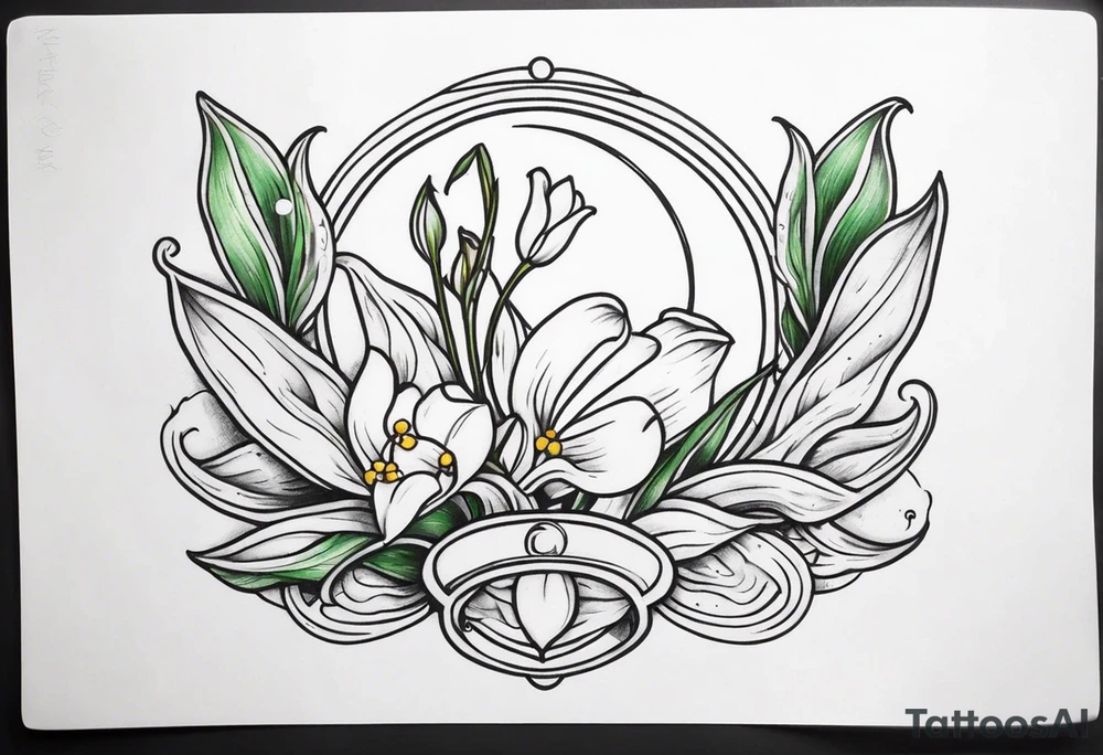 Lilly of the valley and Saturn tattoo idea