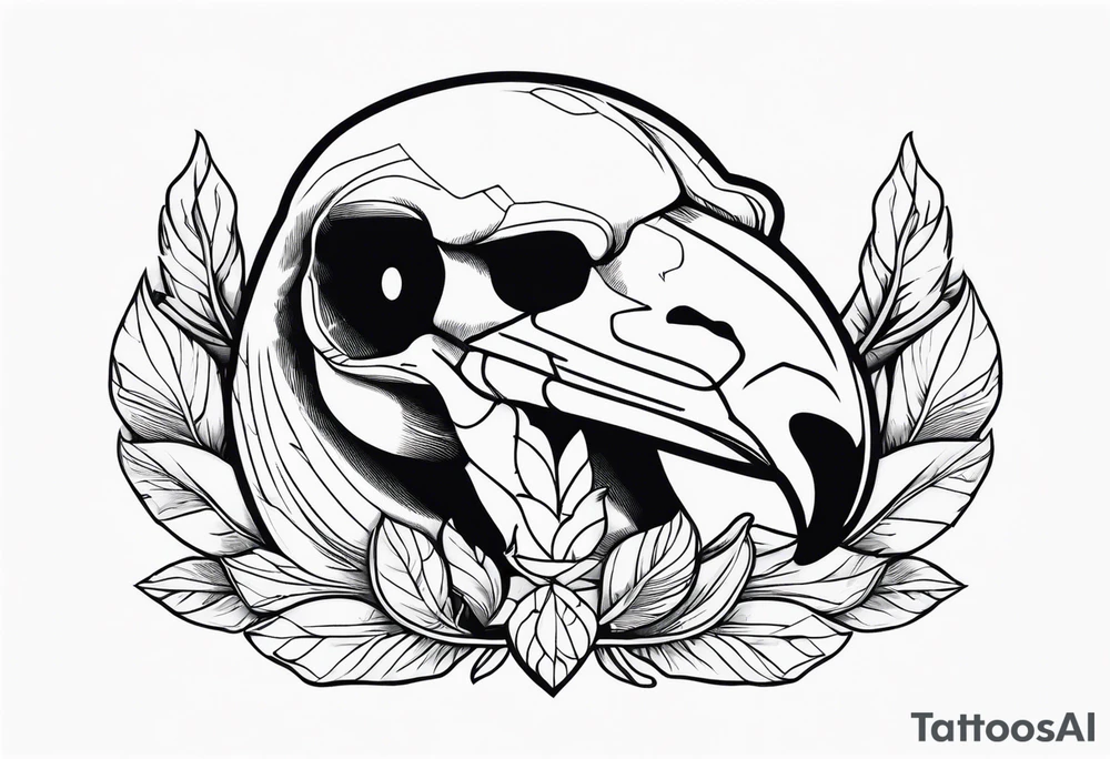 alpine chough skull tattoo idea