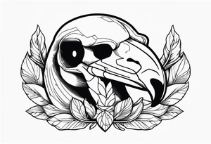 alpine chough skull tattoo idea