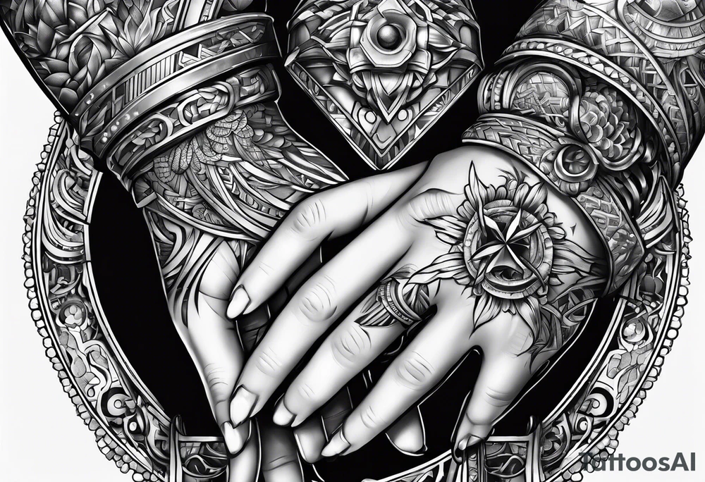 Cyber hand tattoo idea