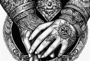 Cyber hand tattoo idea