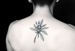 herbal tattoo on the ear (helix) tattoo idea