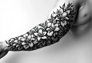 Irises flowers ornement tattoo idea