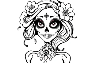 Pretty dead woman tattoo idea