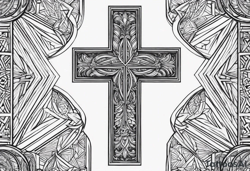 Cross with some wording to it I want in my forearm tattoo idea