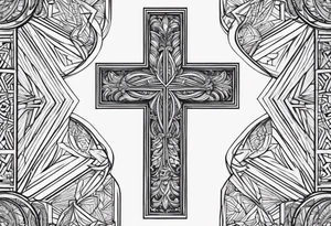 Cross with some wording to it I want in my forearm tattoo idea