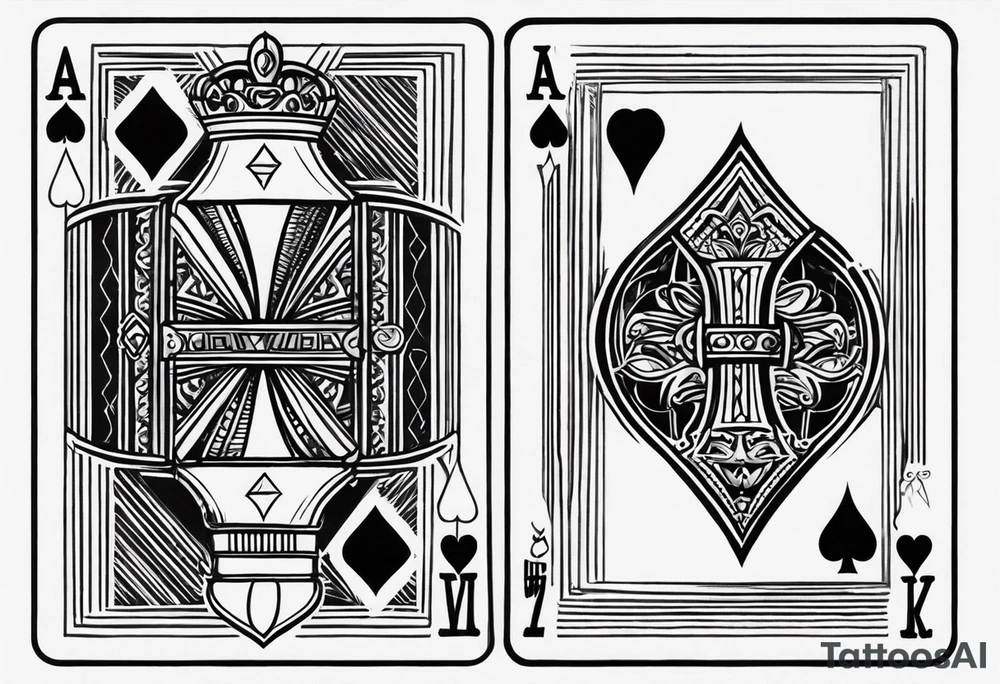 ace and king cards small tattoo tattoo idea