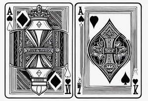 ace and king cards small tattoo tattoo idea