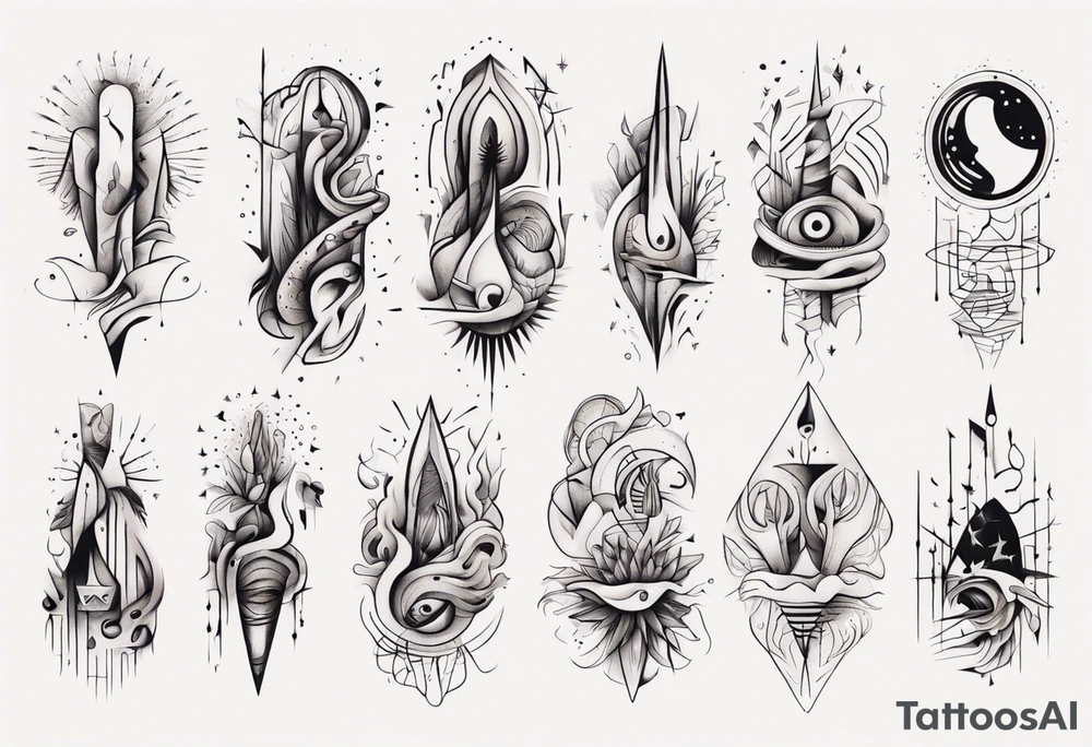 Abstract linear tattoo idea
