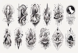 Abstract linear tattoo idea