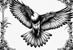 Bird skeleton tattoo idea