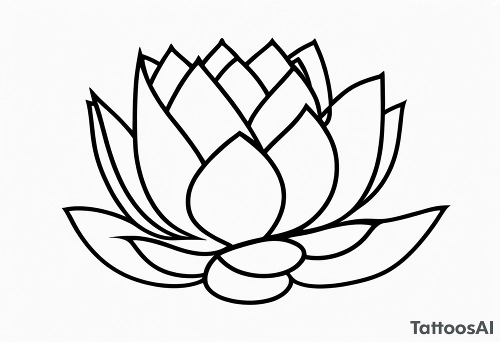 Lotus flower outline tattoo idea
