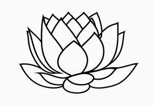 Lotus flower outline tattoo idea
