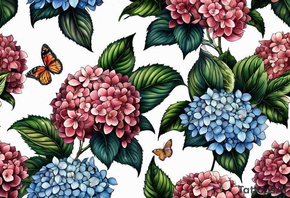 Hydrangea tattoo idea