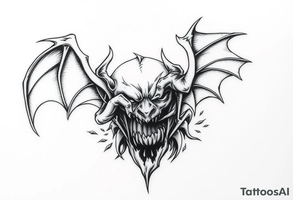 Demons tearing through skin hell fight of good vs evil inside inner demons tattoo idea
