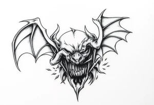 Demons tearing through skin hell fight of good vs evil inside inner demons tattoo idea
