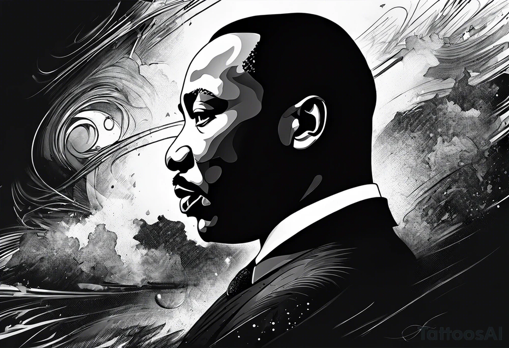 Martin Luther king drawing tattoo idea