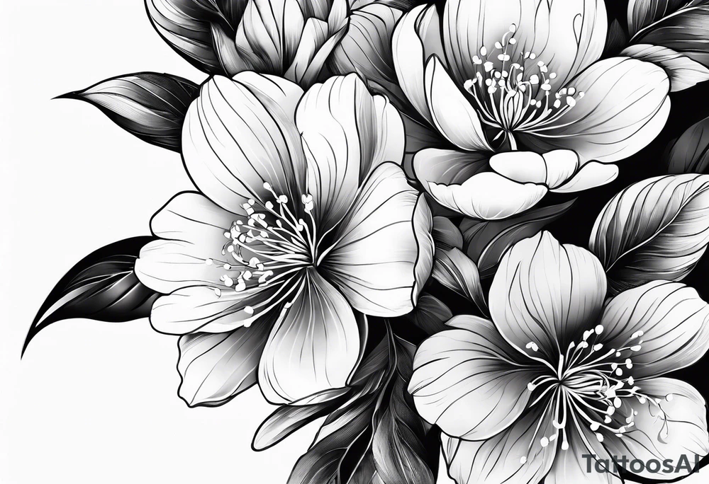 Sakura flowers tattoo idea