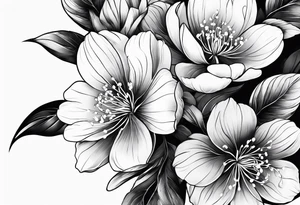 Sakura flowers tattoo idea