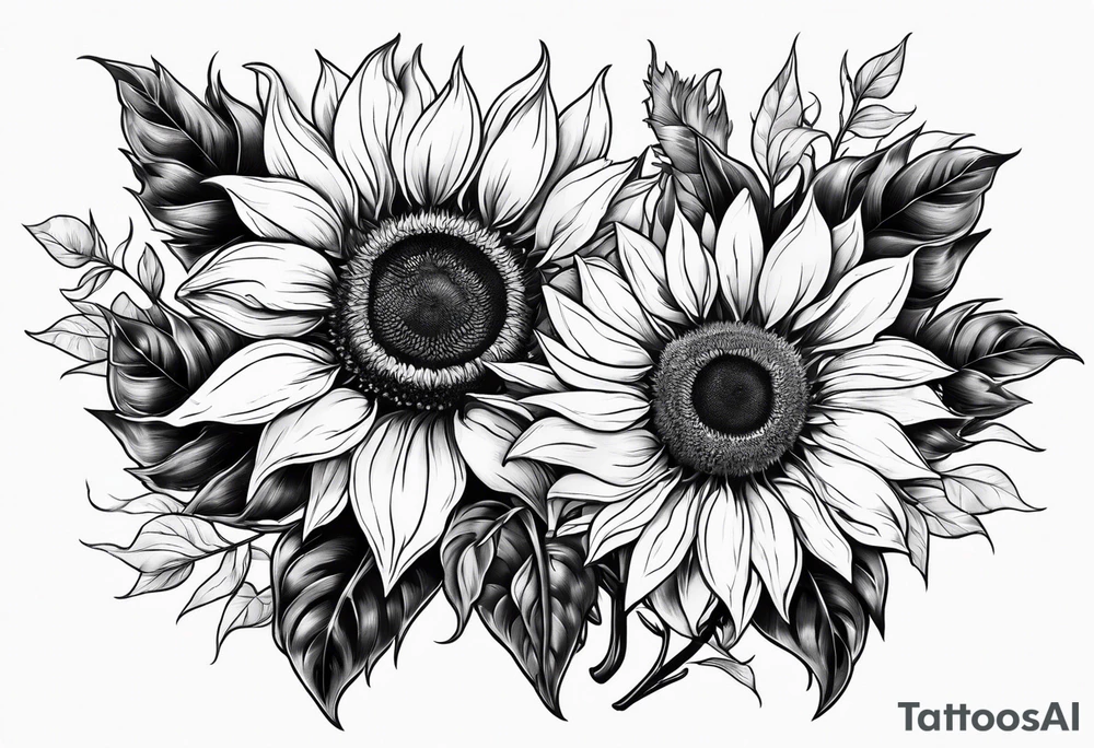 Sunflowers tattoo idea