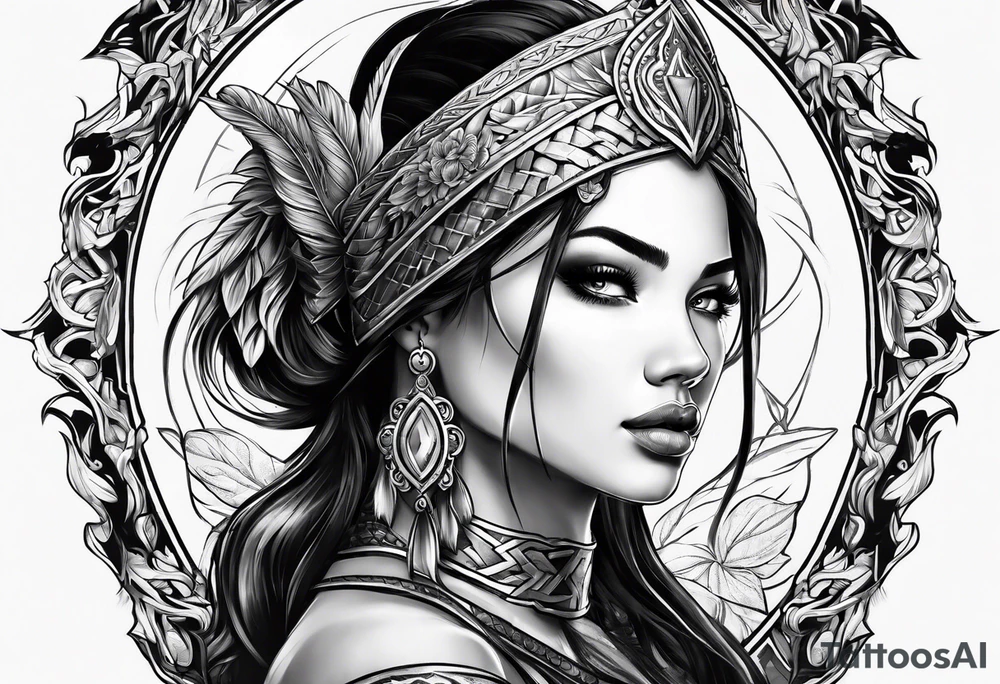 Warrior princess tattoo idea