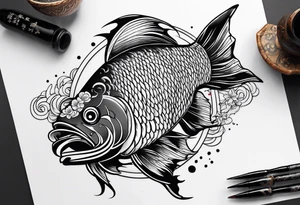 traditional coyfish japanese tattoo idea