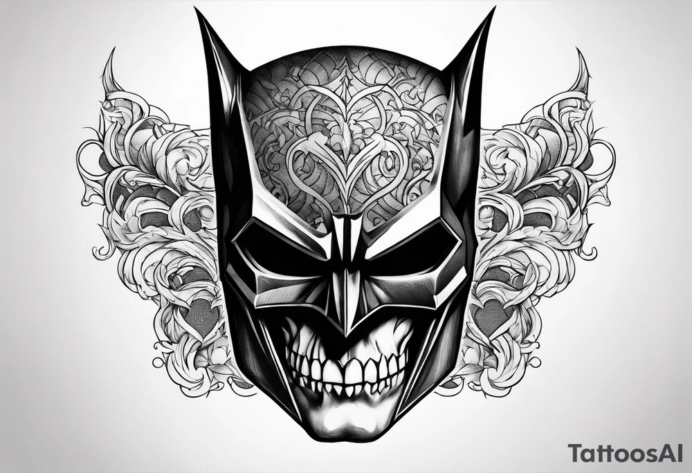 skull of batman tattoo idea