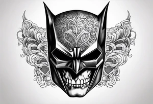 skull of batman tattoo idea
