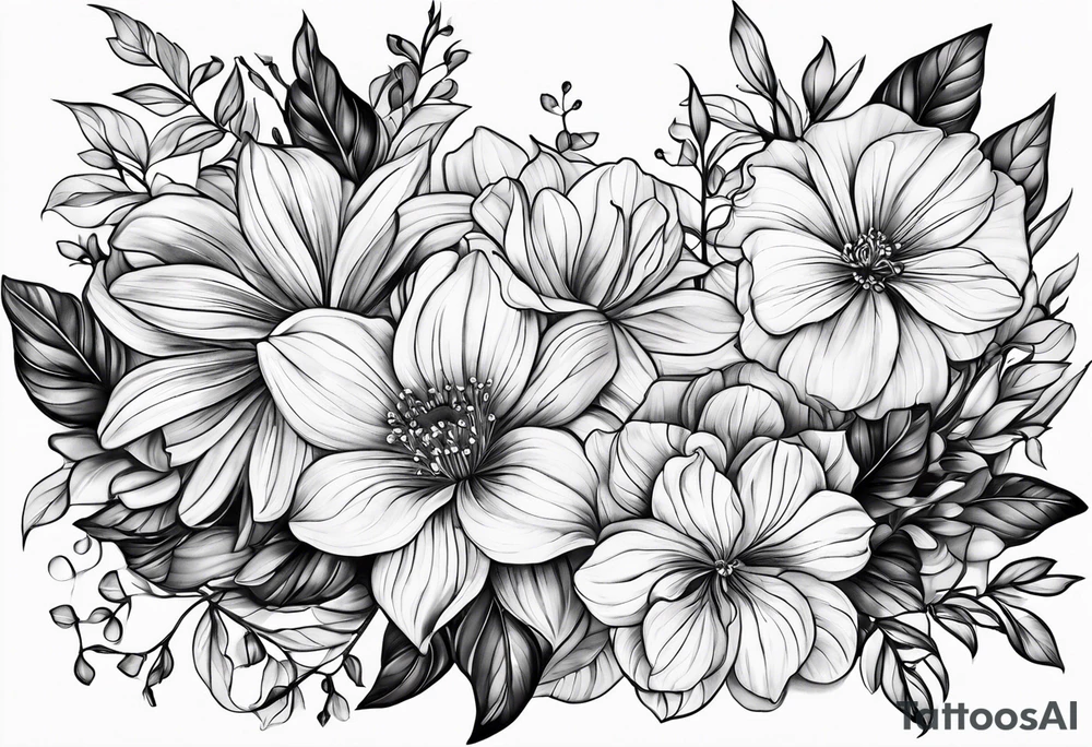 Flowers Amber Elizabeth Worthington 07-11-2023 tattoo idea