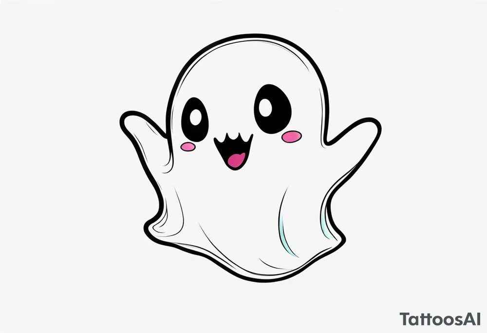 Cute ghost tattoo design tattoo idea