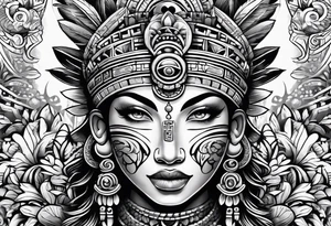 mayan sleeve tattoo idea