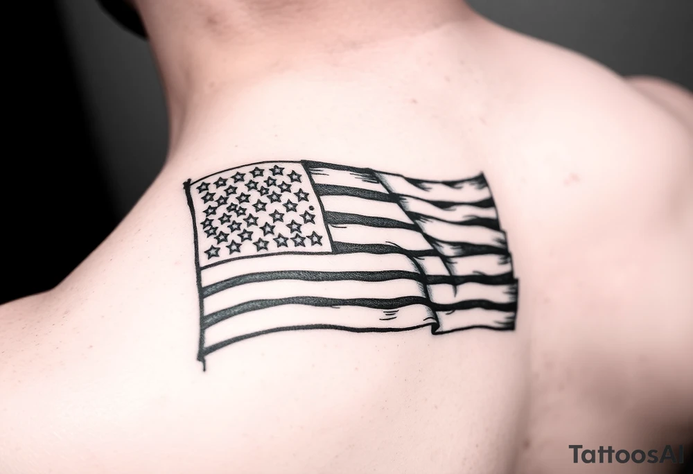 US Navy flag tattoo idea