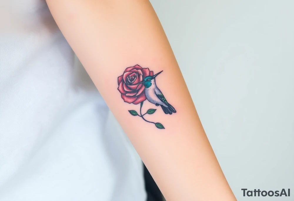 A tattoo with the name:
Debby Deguzman with
8-17-61 to 5-29-25 with a
Rose with a
Hummingbird tattoo idea