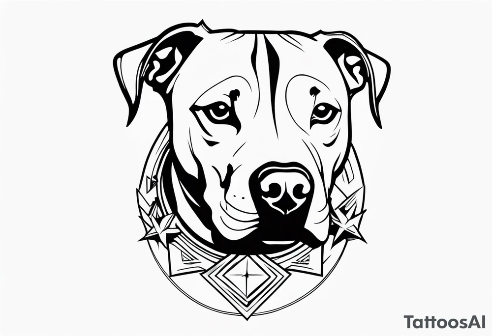 Pitbull, army, christian tattoo idea