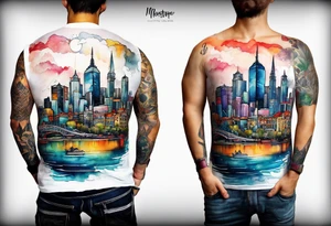 Melbourne Skyline tattoo idea