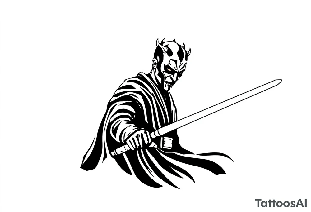 obi wan kenobi vs darth maul tattoo idea