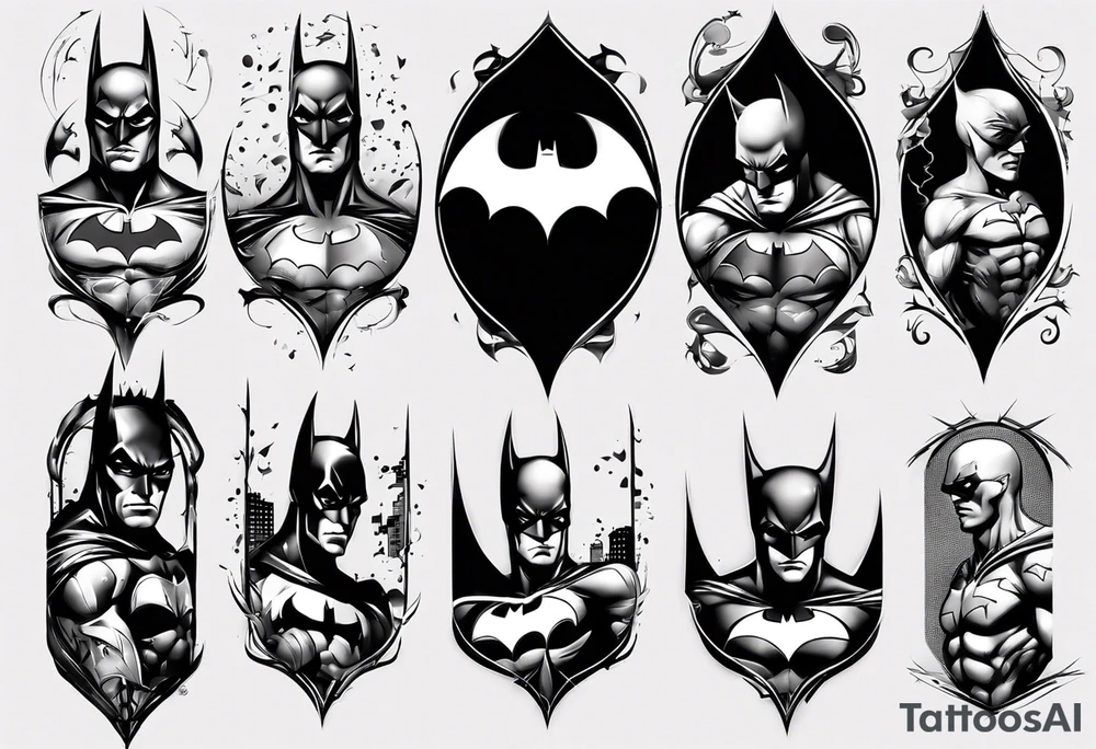 batman gotham sleeve tattoo idea