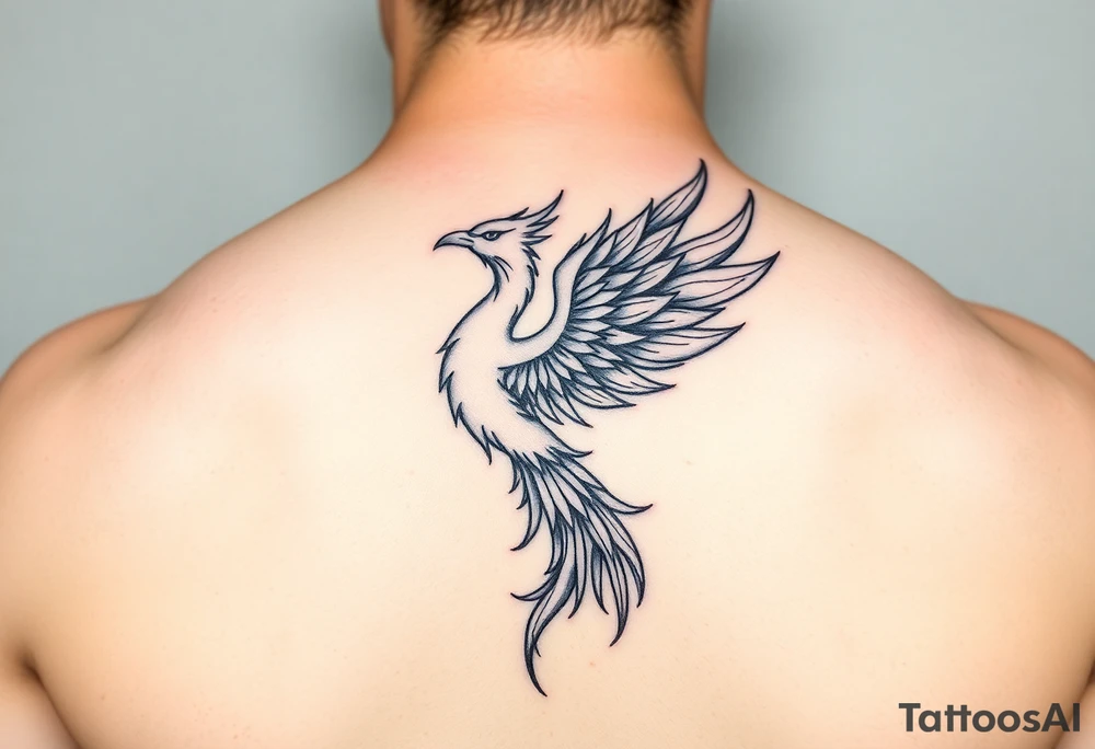 flaming phoenix tattoo idea