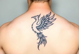flaming phoenix tattoo idea