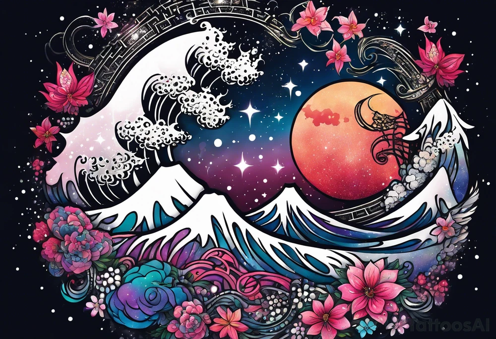 Glitter Galaxy nightmare tattoo idea