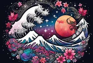 Glitter Galaxy nightmare tattoo idea