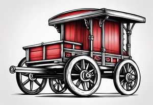 Red wagon with kayo in it tattoo idea
