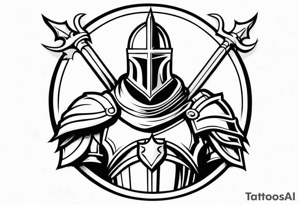 Christian knight tattoo idea