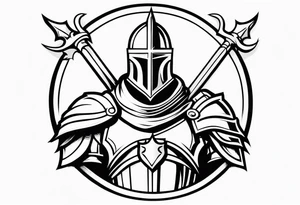 Christian knight tattoo idea