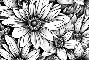 kids names with daisys tattoo idea