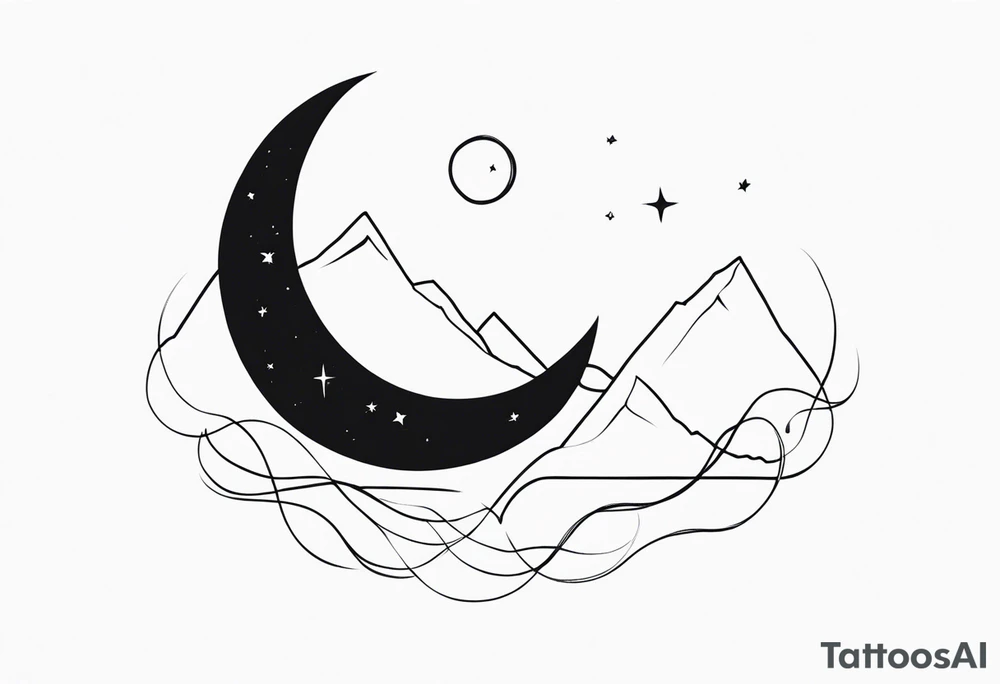 MOON tattoo idea