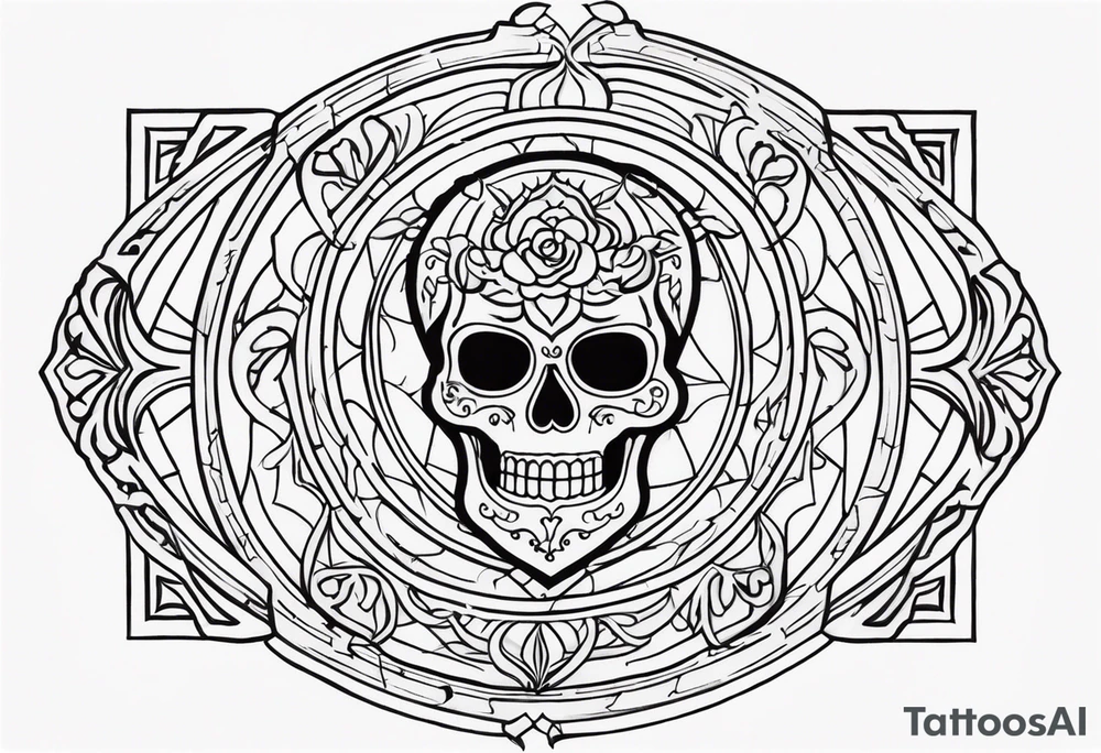 Santa muerte sigil tattoo idea