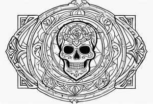 Santa muerte sigil tattoo idea