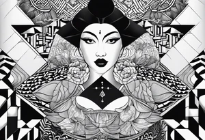 asia, africa, europe tattoo idea